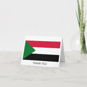 Carte De Remerciements Drapeau du Soudan