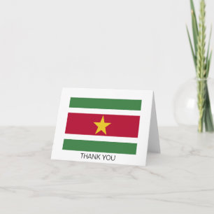 Carte De Remerciements Drapeau du Suriname