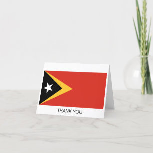 Carte De Remerciements Drapeau du Timor oriental
