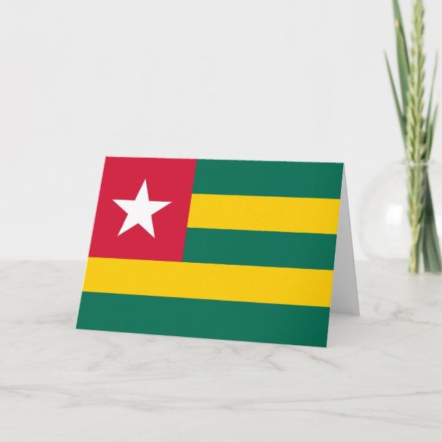 Carte De Remerciements drapeau du Togo (Devant)