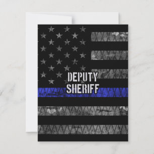 Carte De Remerciements Drapeau en détresse du shérif adjoint