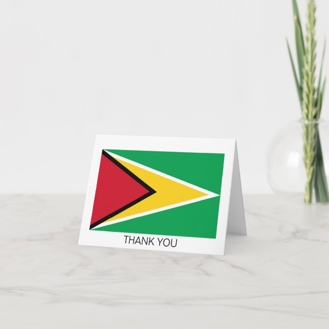 Carte De Remerciements Drapeau Guyana (Devant)