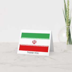Carte De Remerciements Drapeau Iran