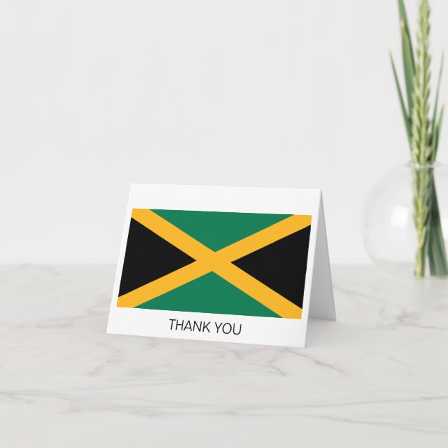 Carte De Remerciements Drapeau Jamaïque (Devant)