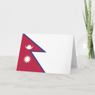 Carte De Remerciements Drapeau népalais