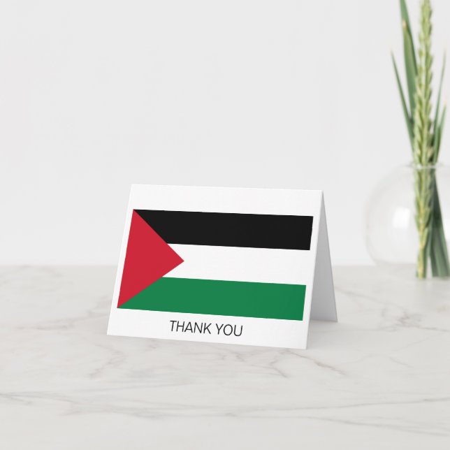 Carte De Remerciements Drapeau palestinien (Devant)