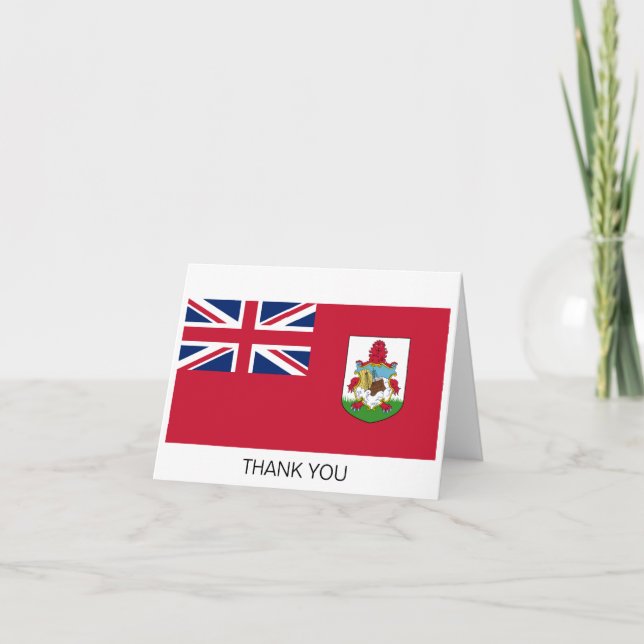 Carte De Remerciements Drapeau patriotique des Bermudes (Devant)