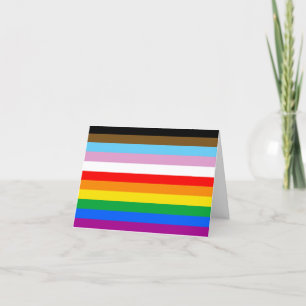 CARTE DE REMERCIEMENTS DRAPEAU PRIDE LGBTQ+ INCLUSIF