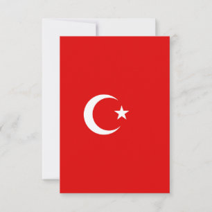 Carte De Remerciements Drapeau turc