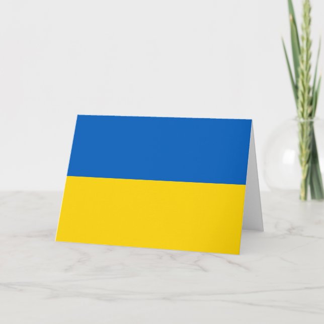 Carte De Remerciements Drapeau ukrainien (Devant)