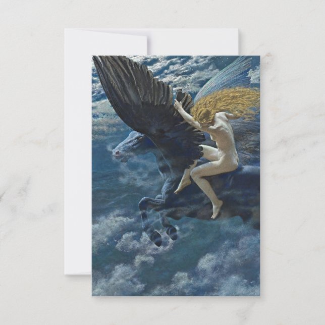 Carte De Remerciements "Dream Idyll - A Valkyrie" d'Edward Robert Hughes (Devant)