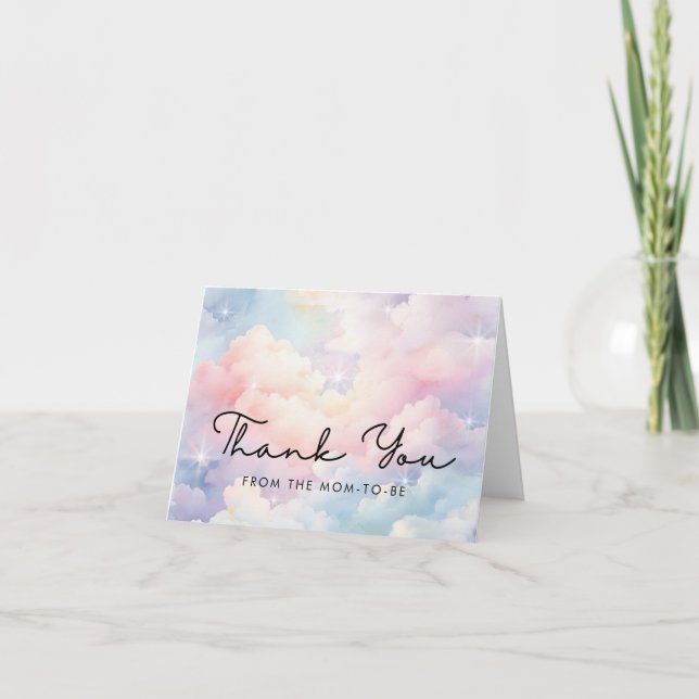 Carte De Remerciements Dreamy Cloud Neuf Baby shower (Devant)
