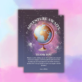 Carte De Remerciements Dreamy Watercolor Adventure Attend le Baby shower