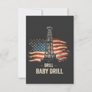 Carte De Remerciements Drill Baby Drill American Trump Energy Economy