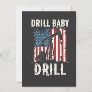 Carte De Remerciements Drill Baby Drill American Trump Energy Economy