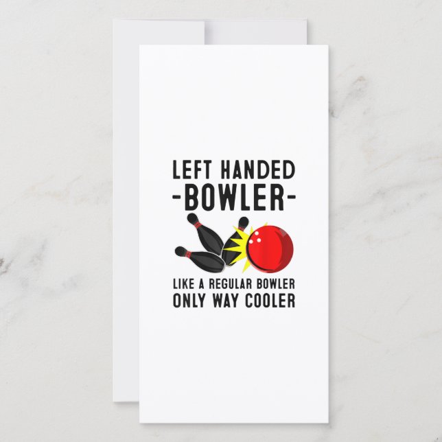 Carte De Remerciements Drôle cadeau Bowling Pour Hommes Femmes Cool Gauch (Devant)