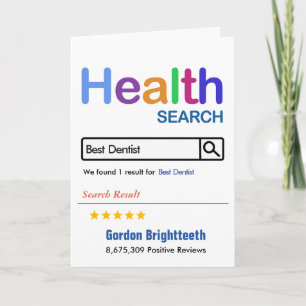 Carte De Remerciements Drôle cadeau meilleur dentiste