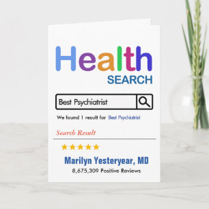 Carte De Remerciements Drôle cadeau Meilleur psychiatre