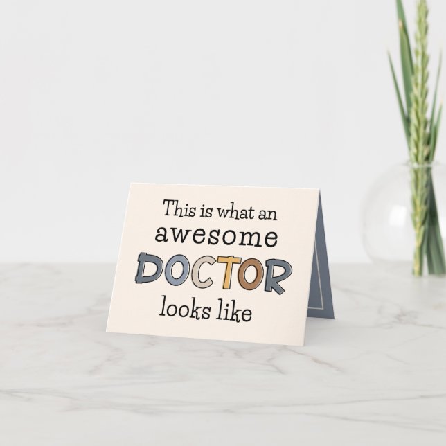 Carte De Remerciements Drôle Docteur Awesome Docteur Appréciation (Devant)