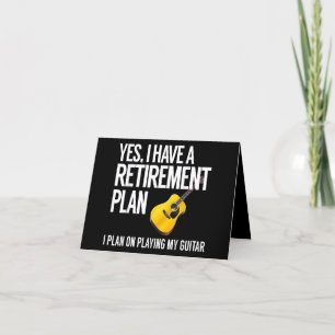 Carte De Remerciements Drôle Guitare Joueur cadeau de retraite