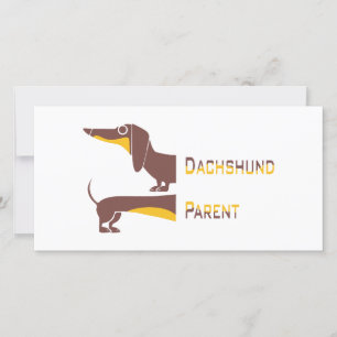 Carte De Remerciements Drôle mignon dachshund pour parent chien long