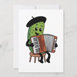 Carte De Remerciements Drôle Pickle Jouer Conception de l'Accordion