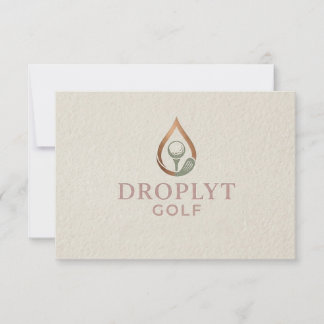 Carte De Remerciements Droplyt Golf Signature Thank You Card