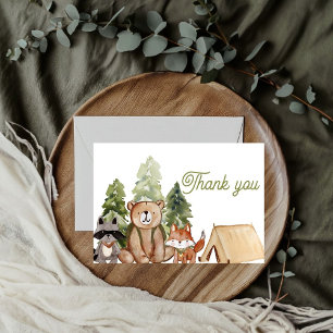 Carte de remerciements du Baby shower animal des b