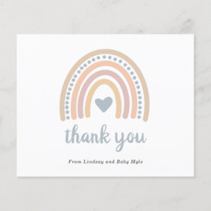 Carte de remerciements du Baby shower Budget pour