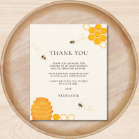 Carte de remerciements du Baby shower budgétaire B