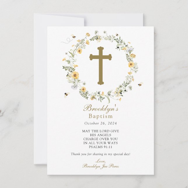 Carte de remerciements du baptême (Devant)