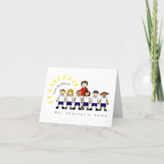 Carte De Remerciements Du bureau du blanc personnalisé mignon de