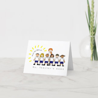 Carte De Remerciements Du bureau du blanc personnalisé mignon de