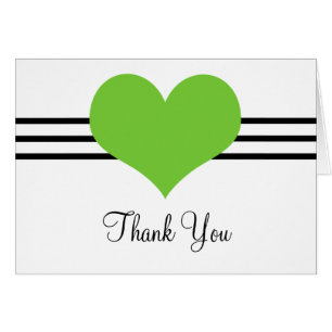 Carte de remerciements du coeur, vert