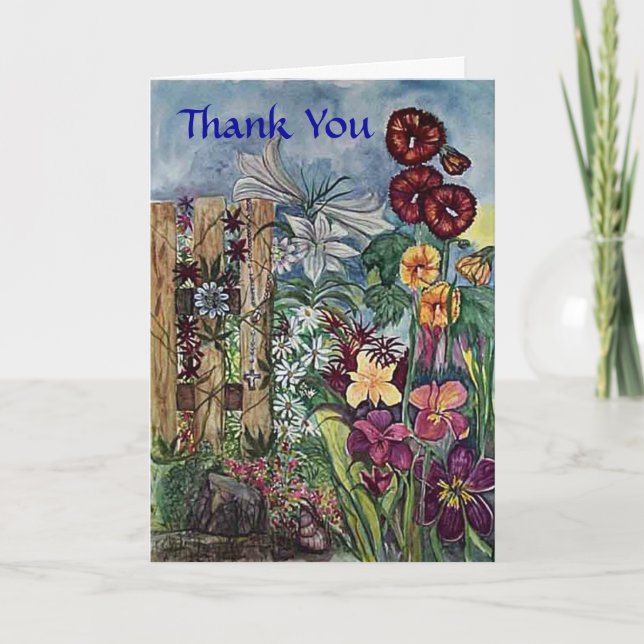Carte de remerciements du jardin de prières Rosary (Devant)