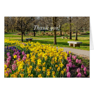Carte de remerciements du jardin des fleurs de la 