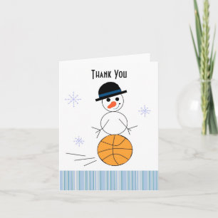 Carte de remerciements du joueur de basketball Sno