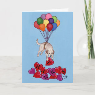 Carte de remerciements du Labrador jaune