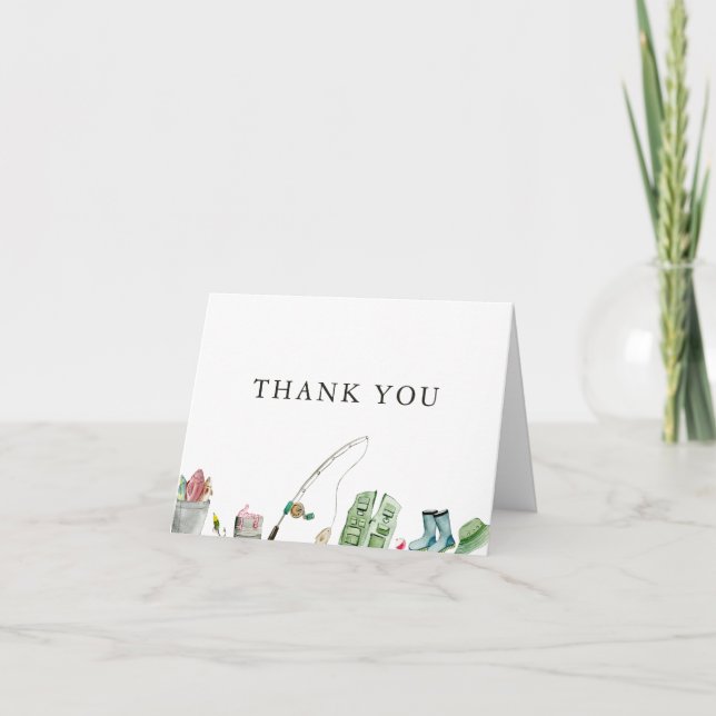 Carte de remerciements du petit Baby shower pêcheu (Devant)