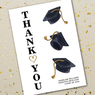 Carte de remerciements du plafond de diplôme moder