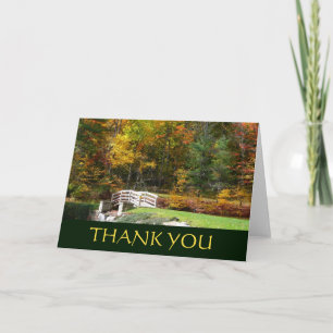 Carte de remerciements du pont d'automne (vierge à