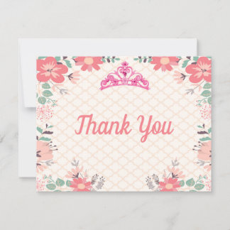 Carte de remerciements du Princess Party