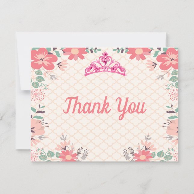 Carte de remerciements du Princess Party (Devant)