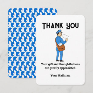 Carte de remerciements du transporteur de courrier