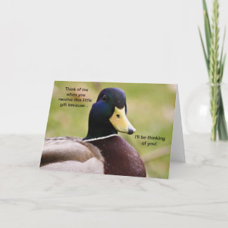 Carte De Remerciements Duck je pense à toi Card