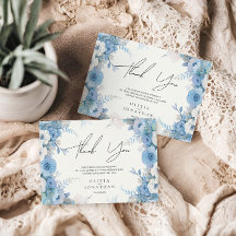 Dusty Blue Floral Mariage élégant