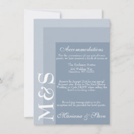 Carte De Remerciements Dusty Blue Simple Moderne Chic Script Mariage Card