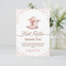 Dusty Pink Cowgirl Bottes Premier Rodéo 1er Annive