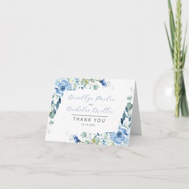 Carte De Remerciements Dusty Rose (Devant)