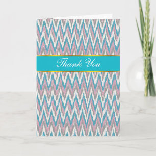 Carte De Remerciements Dusty rose et bleu iKat
